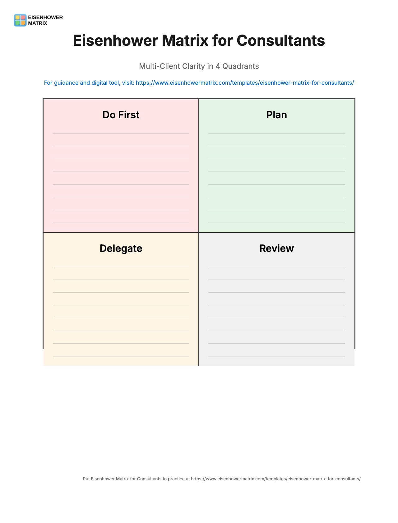Eisenhower Matrix for Consultants